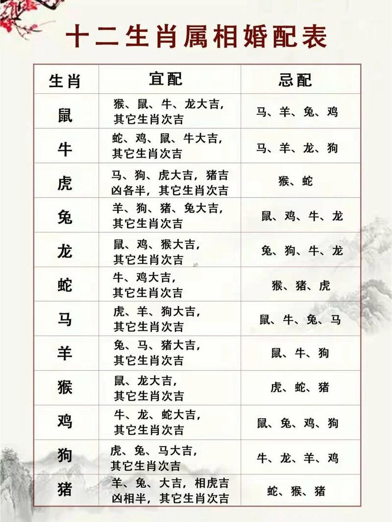 十二屬相夫妻配對最佳最幸福的