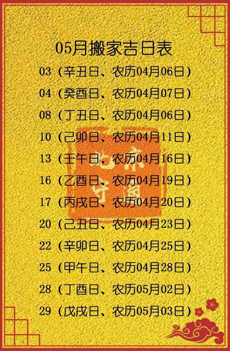 26年五月搬家好日子
