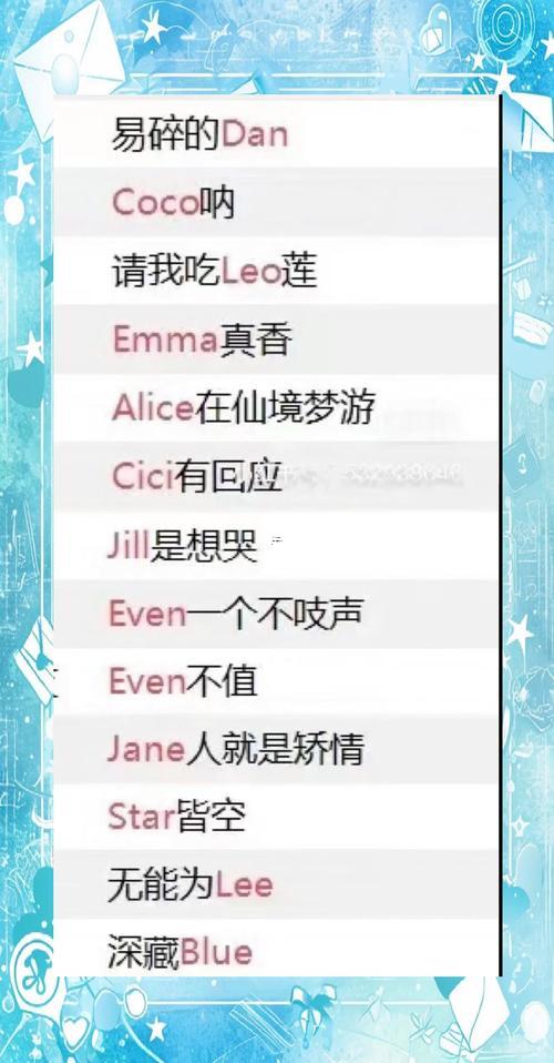 搞笑的英文名