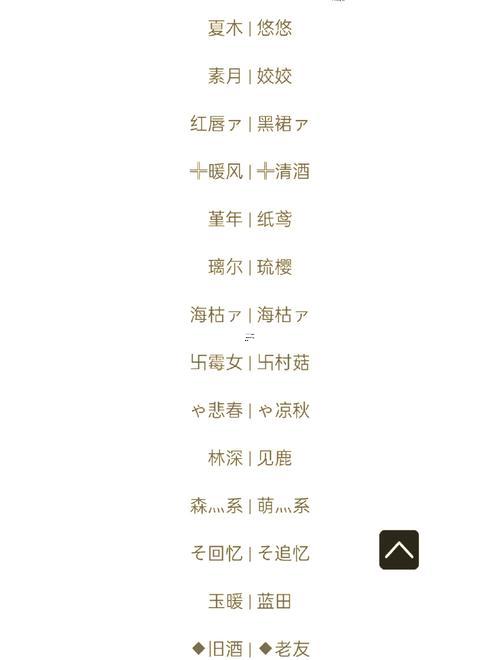 好聽的森系昵稱