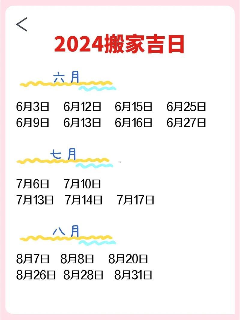 20267月搬家好日子