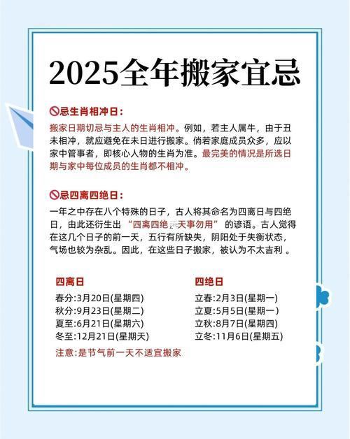 2025年10月搬家好日子