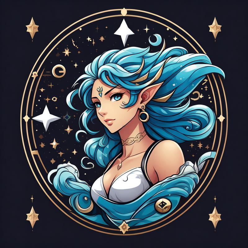 水瓶座星座畫