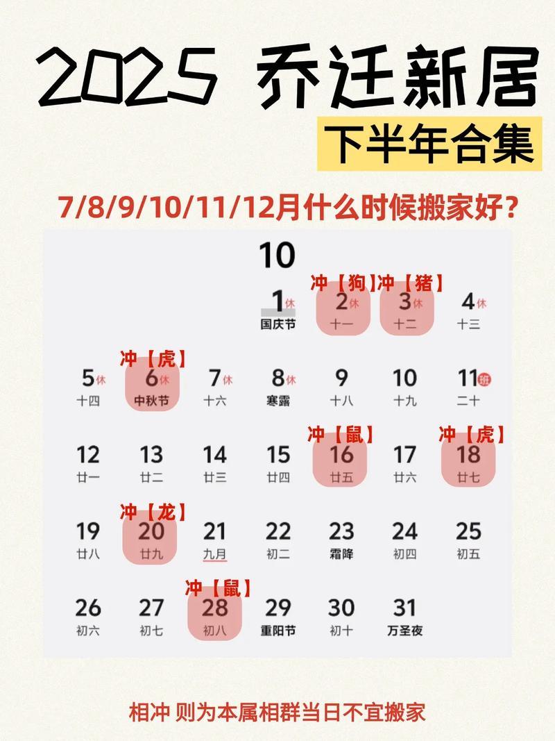 2025年9月搬家的好日子