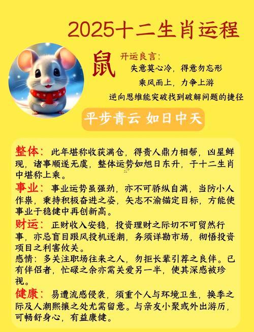 屬鼠人2025年全年運(yùn)勢運(yùn)程男性