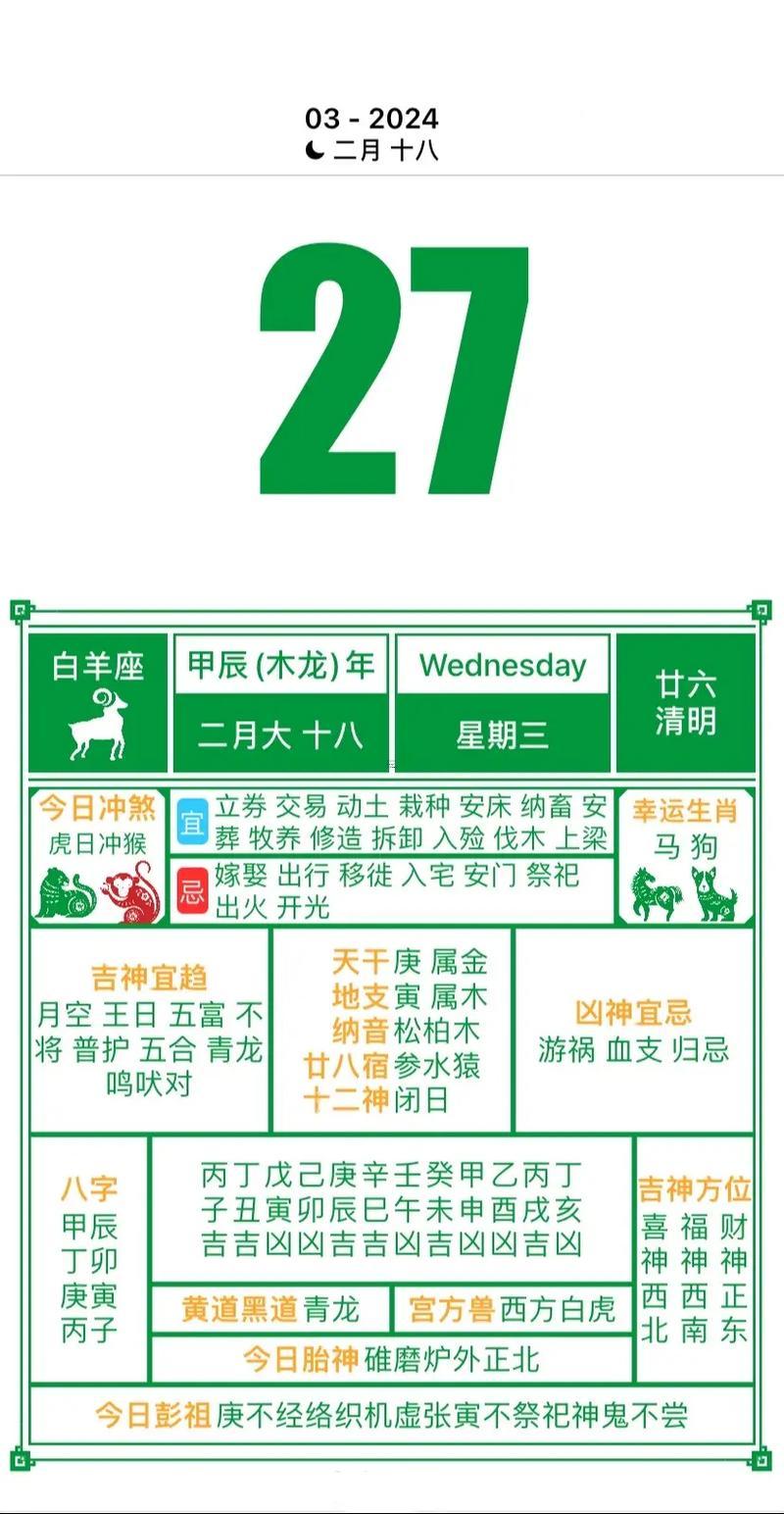 2026年3月吉日查詢