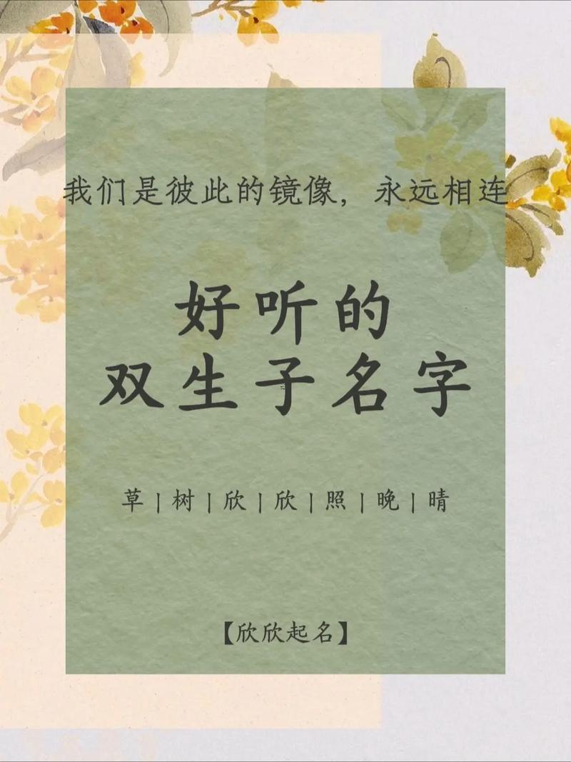 好聽的雙胞胎名字