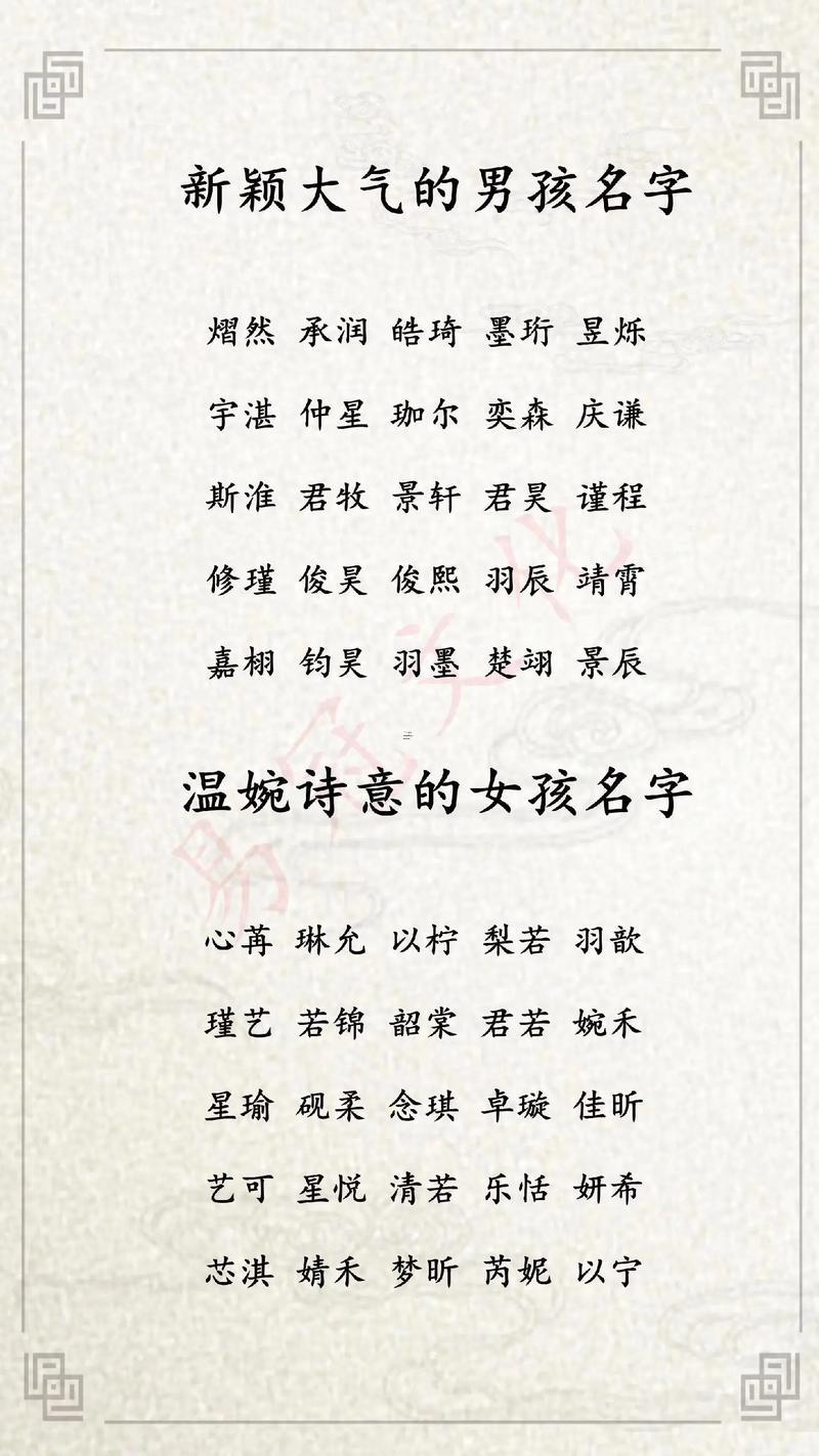 詩意女孩名字