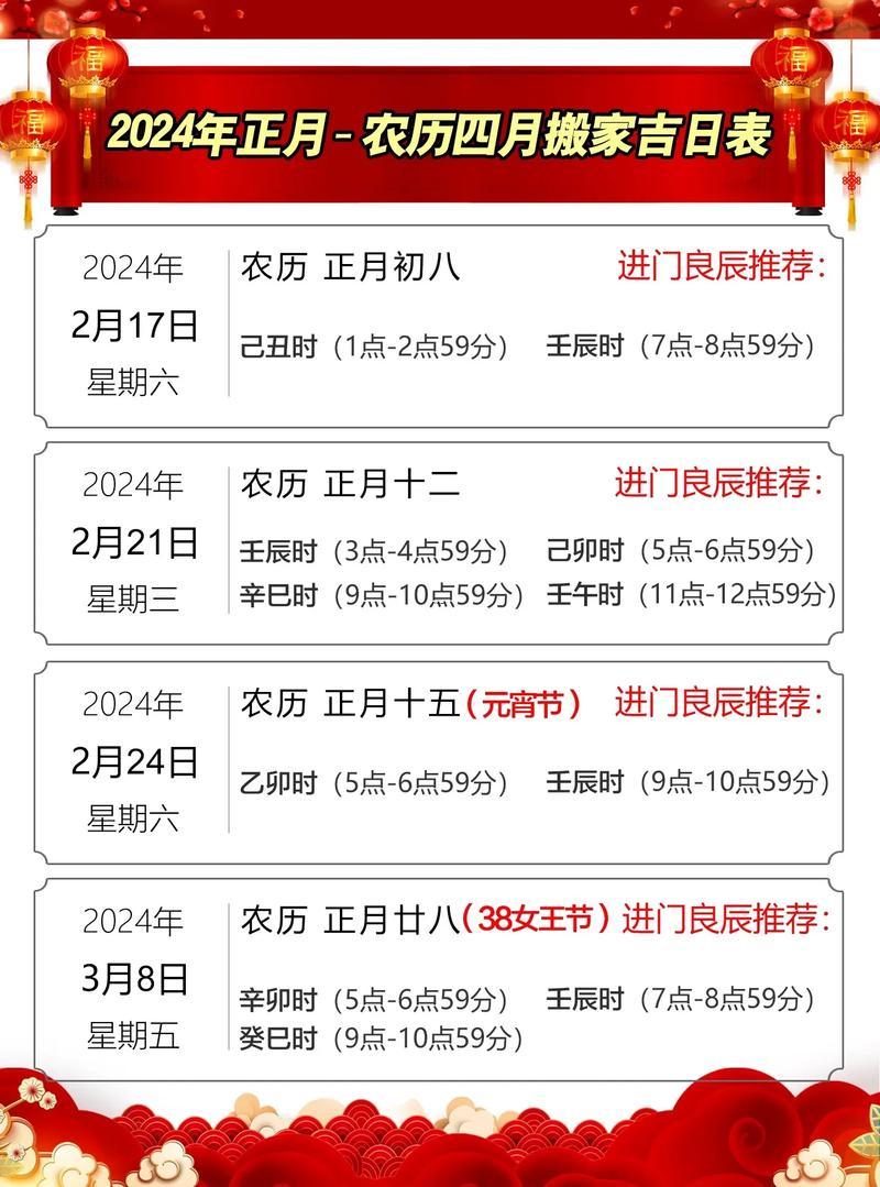 2026年4月搬家好日子