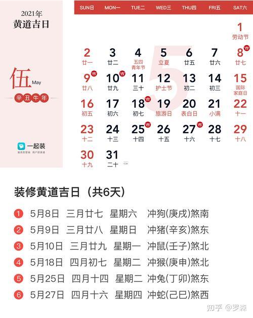 2026年5月拆房黃道吉日