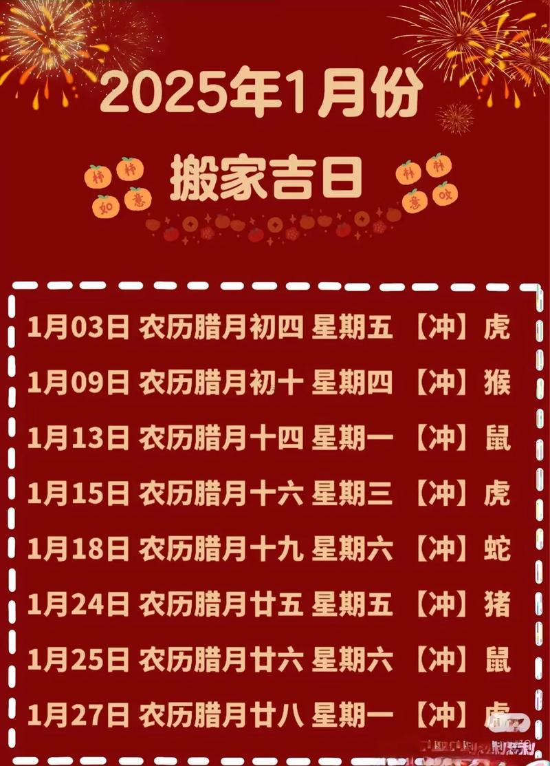 2025年11月搬家好日子