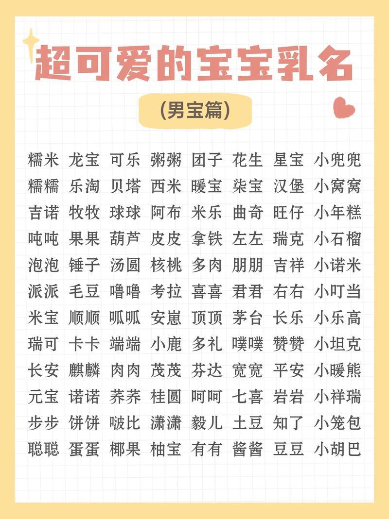 好聽的乳名