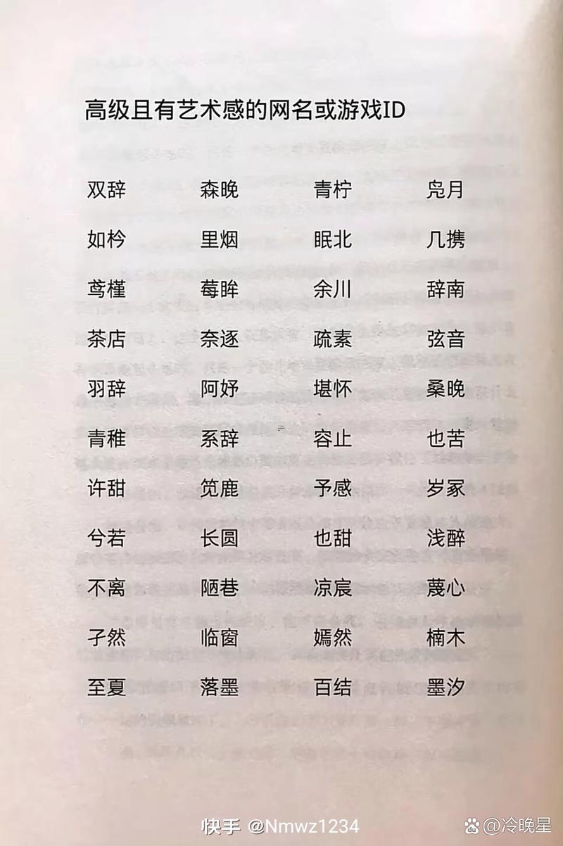 什么樣得網名好聽