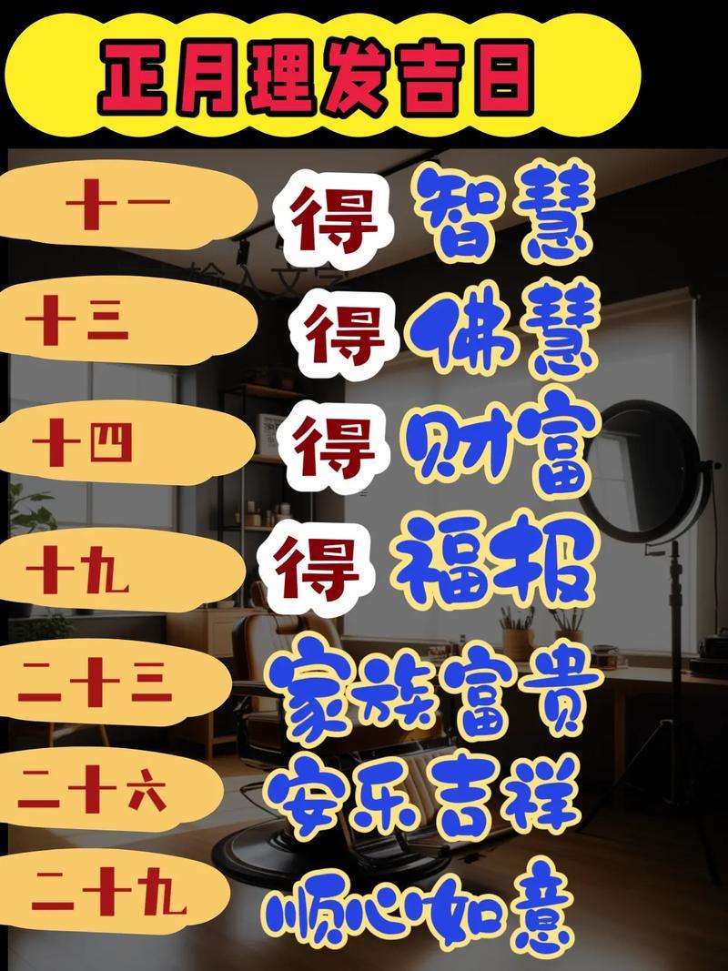 2025年11月理發(fā)黃道吉日