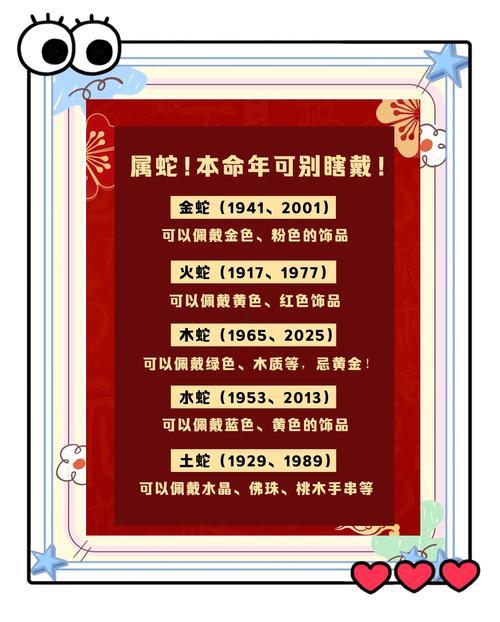 2025年屬蛇人什么東西命