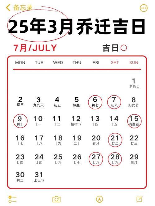 2025年11月喬遷吉日