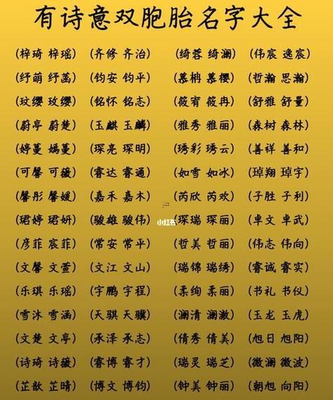 女雙胞胎名字