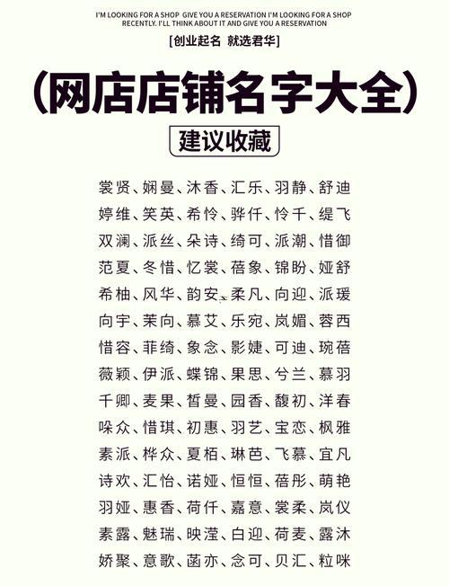電商店鋪起名