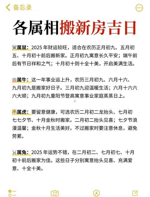 25年搬家吉日一覽表