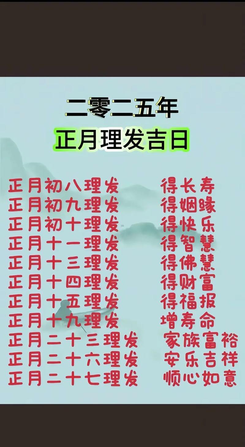 2026年4月份理發(fā)的黃道吉日