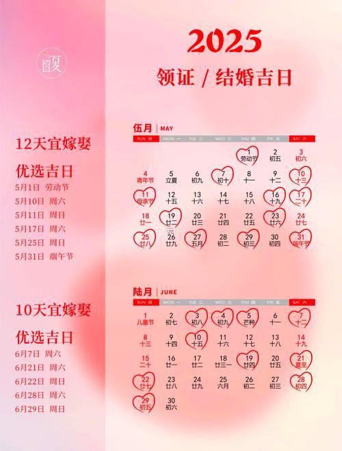 2025年12月結(jié)婚好日子